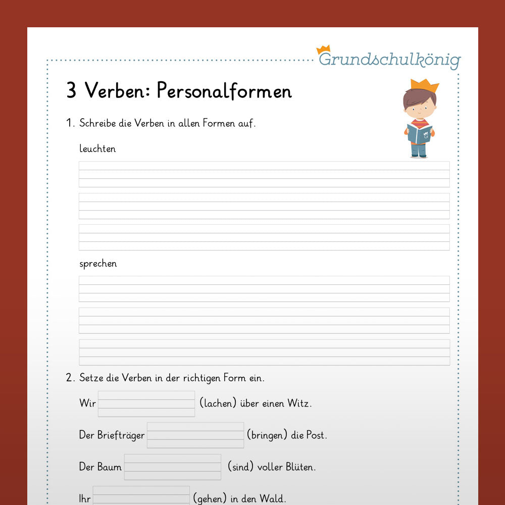 German, 2nd grade: Review of year 2 material