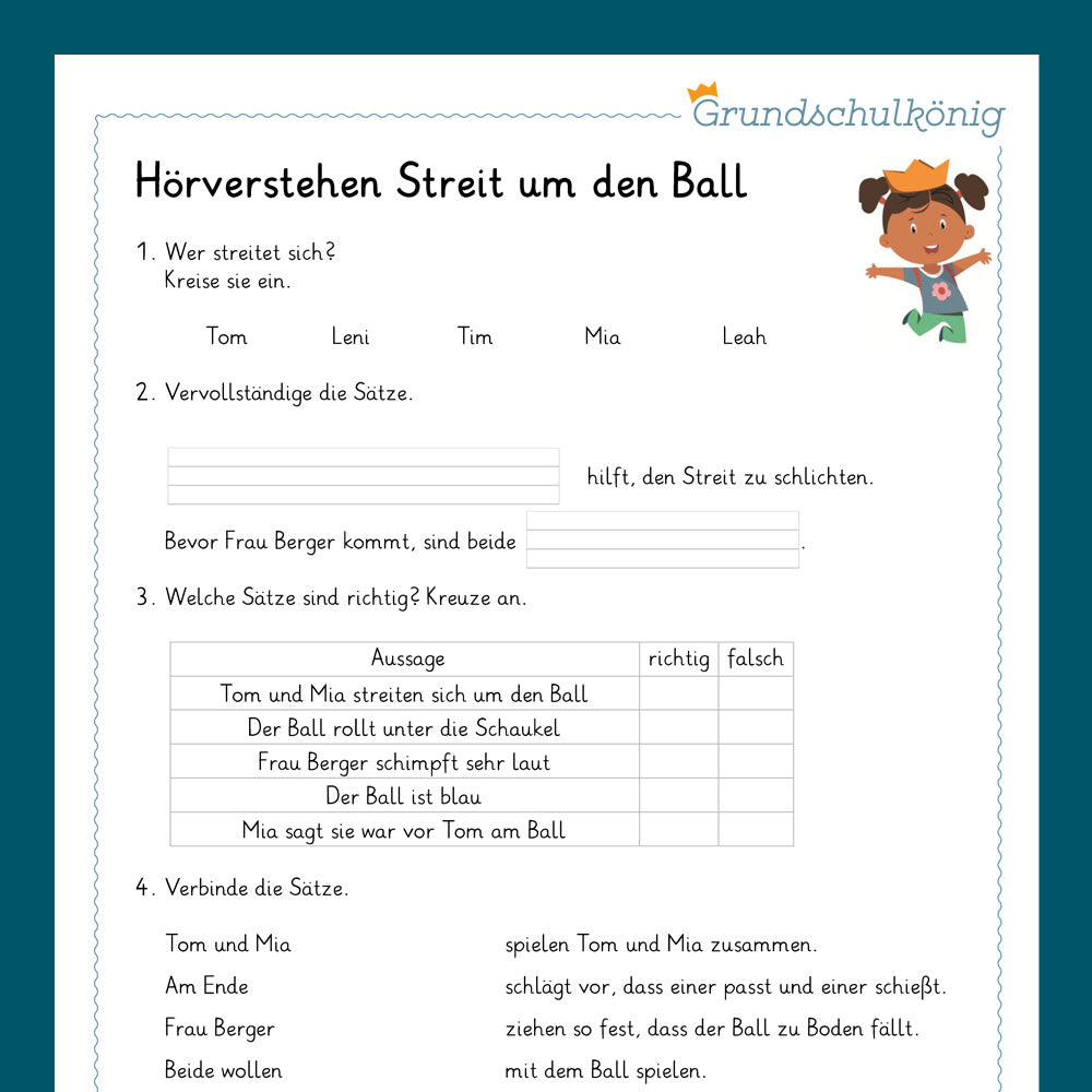 Königspaket: Hörverstehen inkl. Audios (Deutsch, 2. Klasse)
