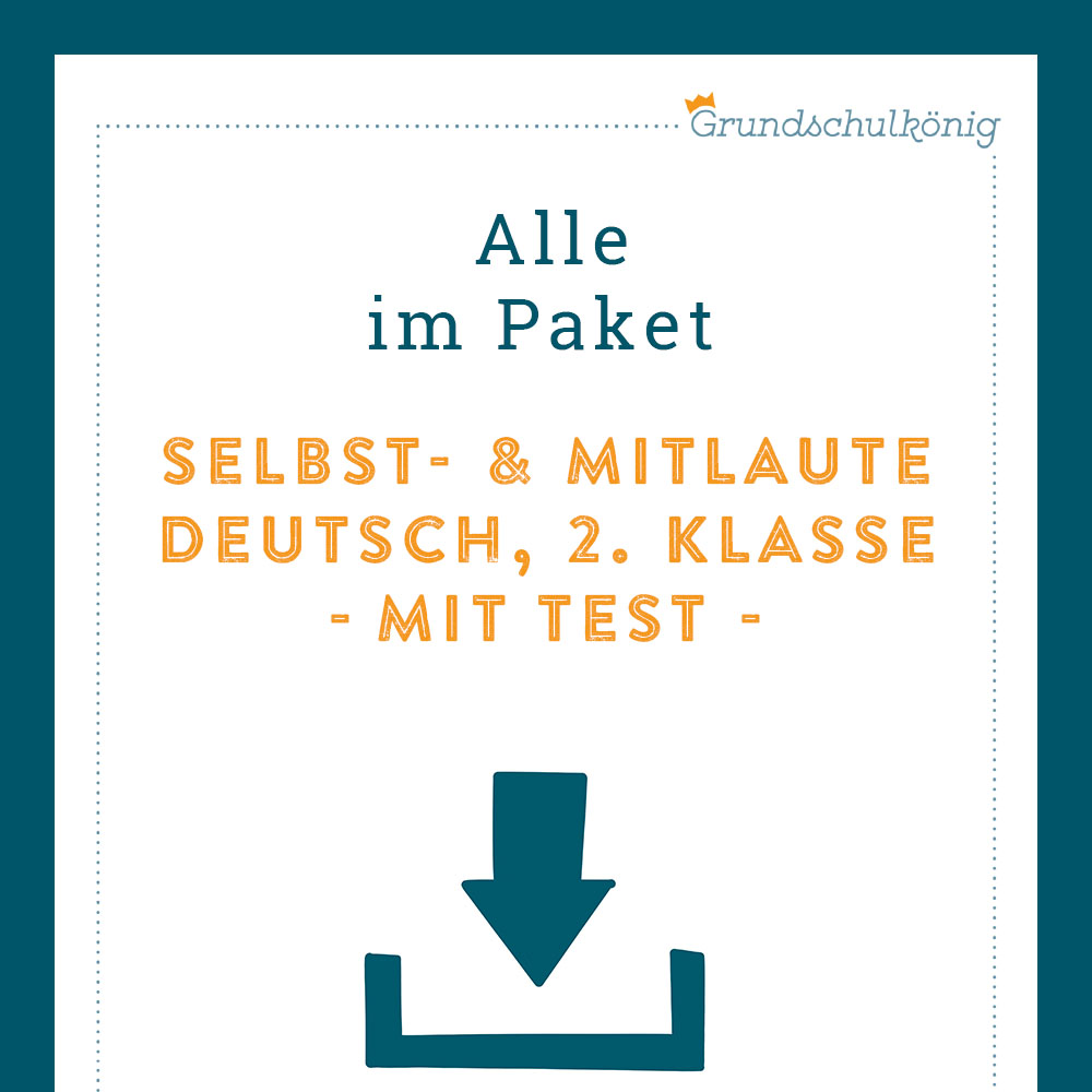 Königspaket: Selbstlaute / Mitlaute (Deutsch, 2. Klasse) - inklusive Test