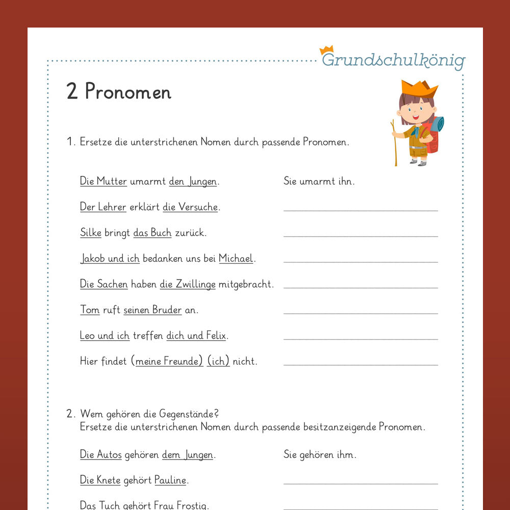 Deutsch, 3. Klasse: Wiederholung des Jahresstoffs 3