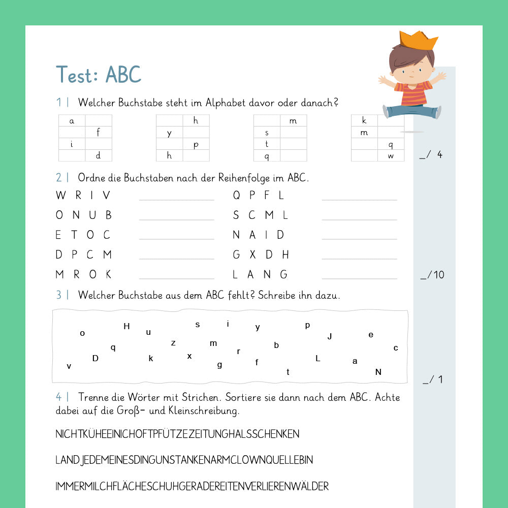Königspaket: ABC (Deutsch, 2. & 3. Klasse) - inklusive Test