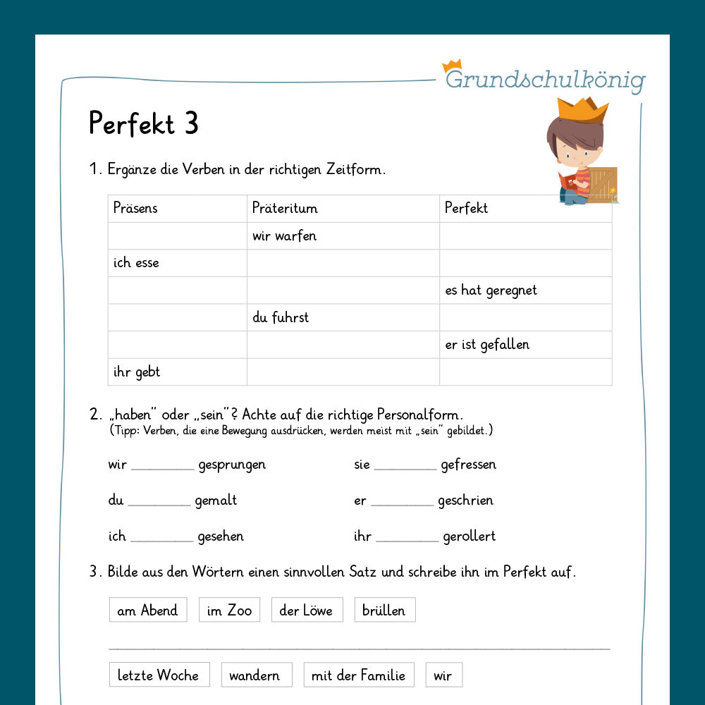 Königspaket: Perfekt (Deutsch, 4. Klasse) - inklusive Test!