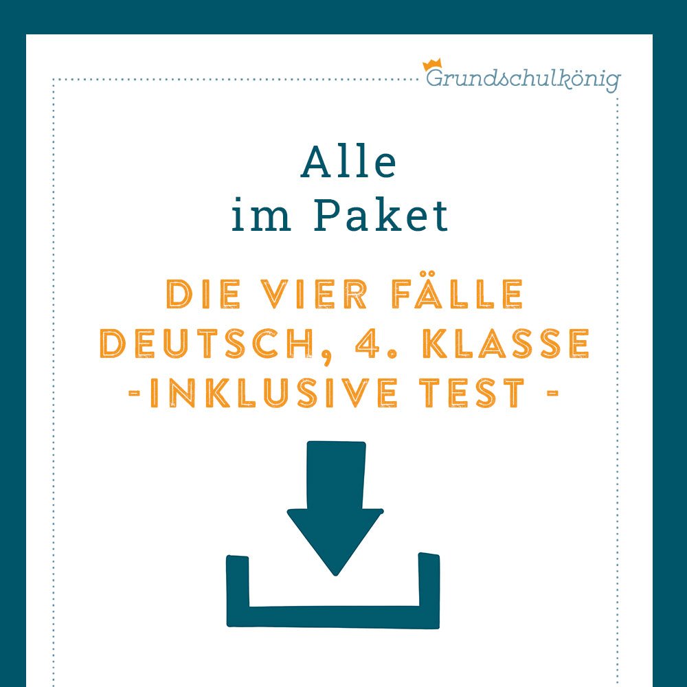 Königspaket: Die vier Fälle (Deutsch, 4. Klasse) - inklusive Test!