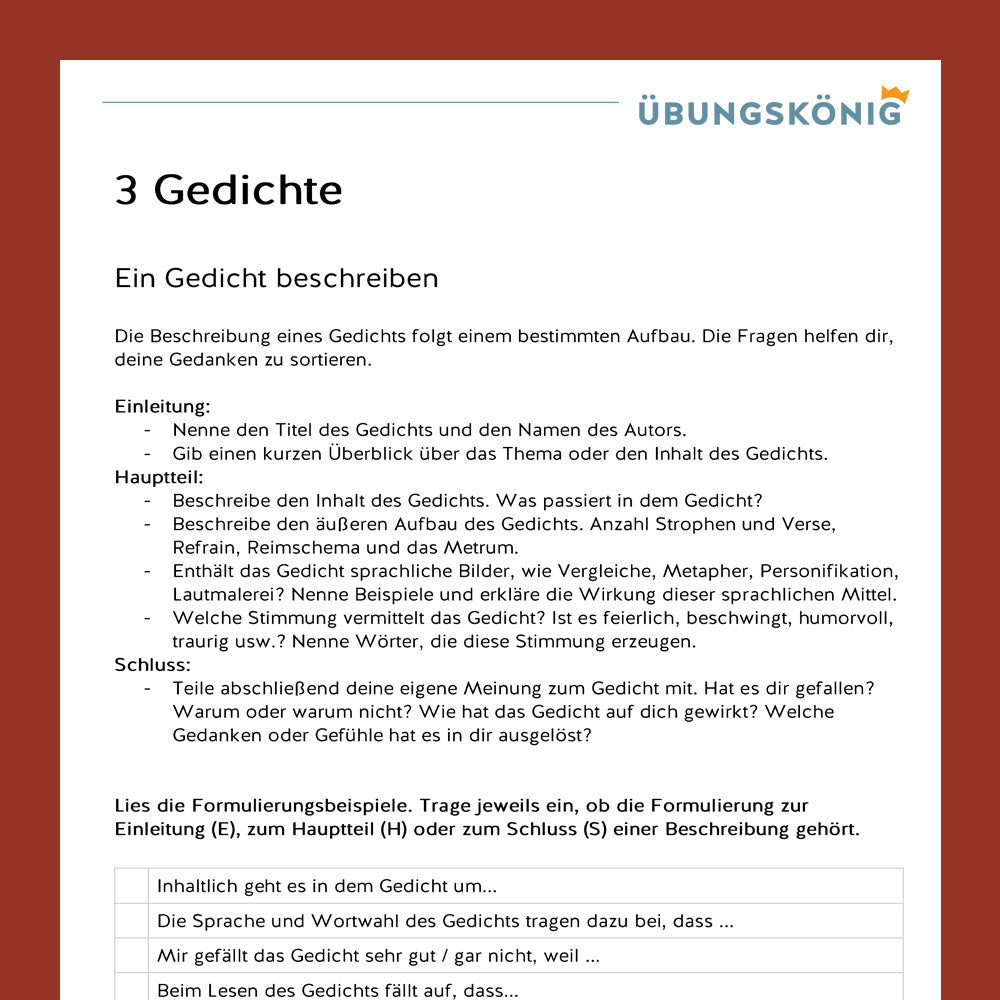 Deutsch, 5. & 6. Klasse: Aufsätze schreiben - Teil 1