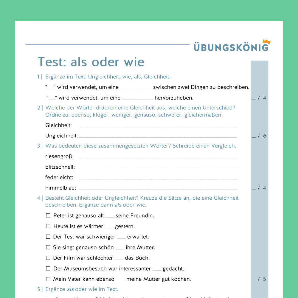 Königspaket: Als oder wie? (Deutsch - Rechtschreibung) - inklusive Test