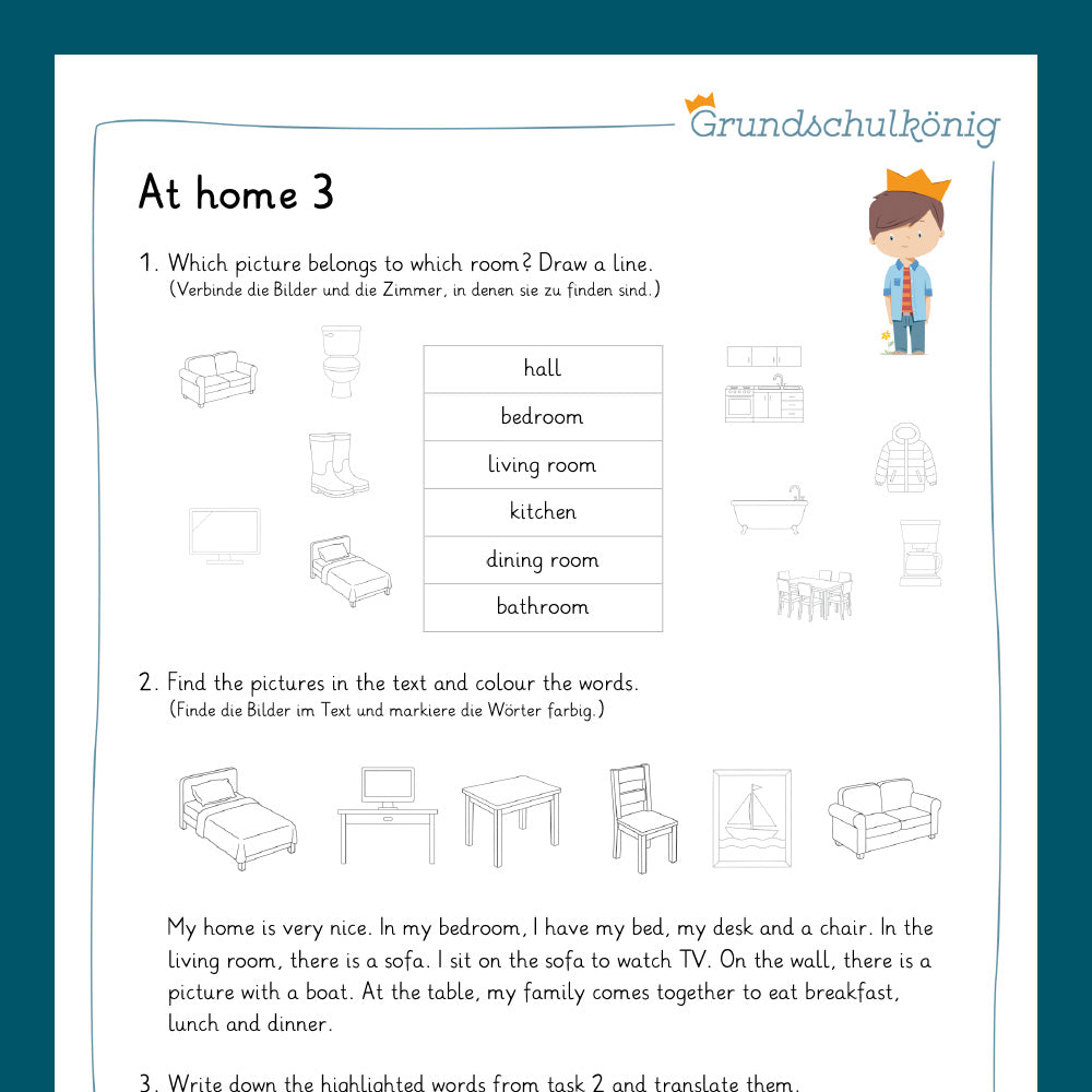 Königspaket: at home (Englisch, 3. & 4. Klasse)