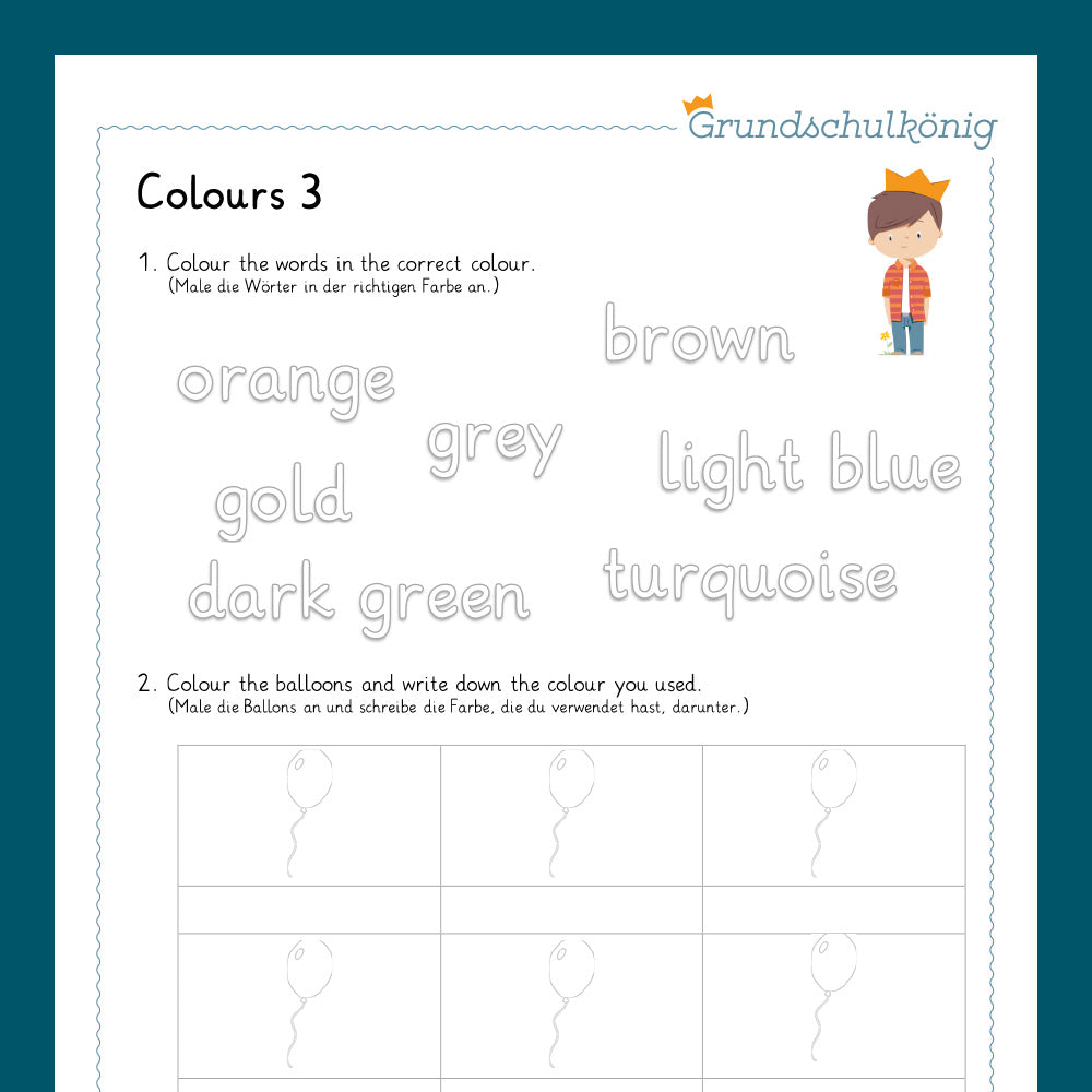 Königspaket: colours (Englisch 3. & 4. Klasse)