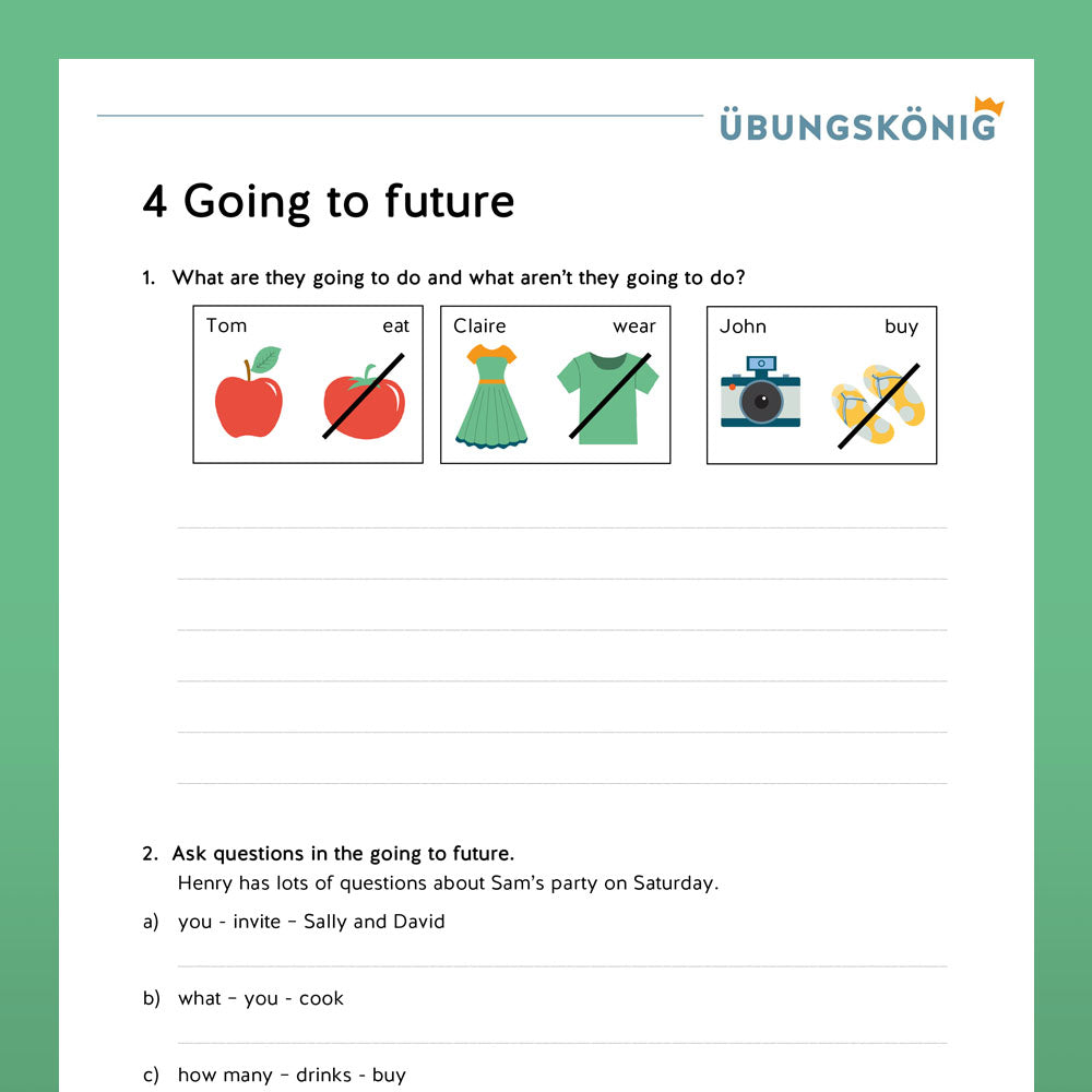 Englisch, 6. Klasse: Wiederholung des Jahresstoffs 1