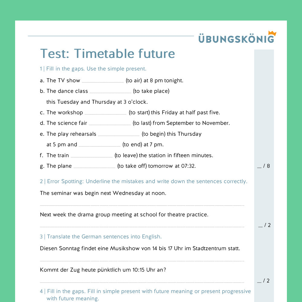 Königspaket: Timetable Future (Englisch, 6. Klasse) - inklusive Test