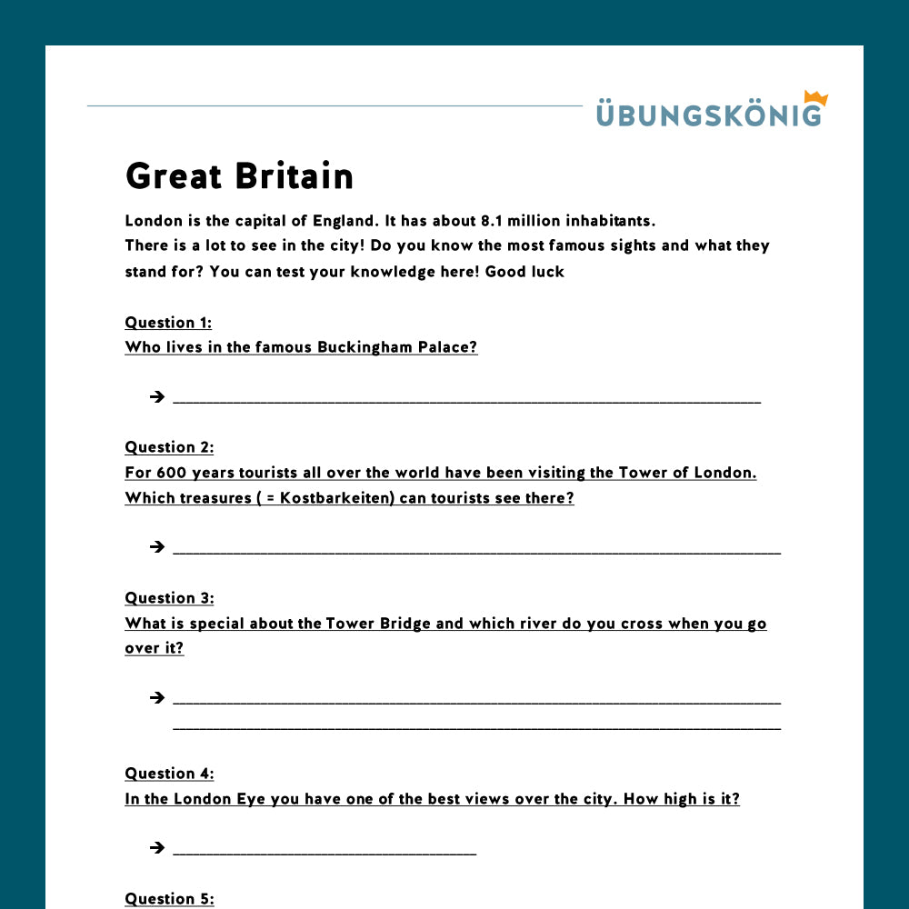 Königspaket: Englisch, Großbritannien (Landeskunde)