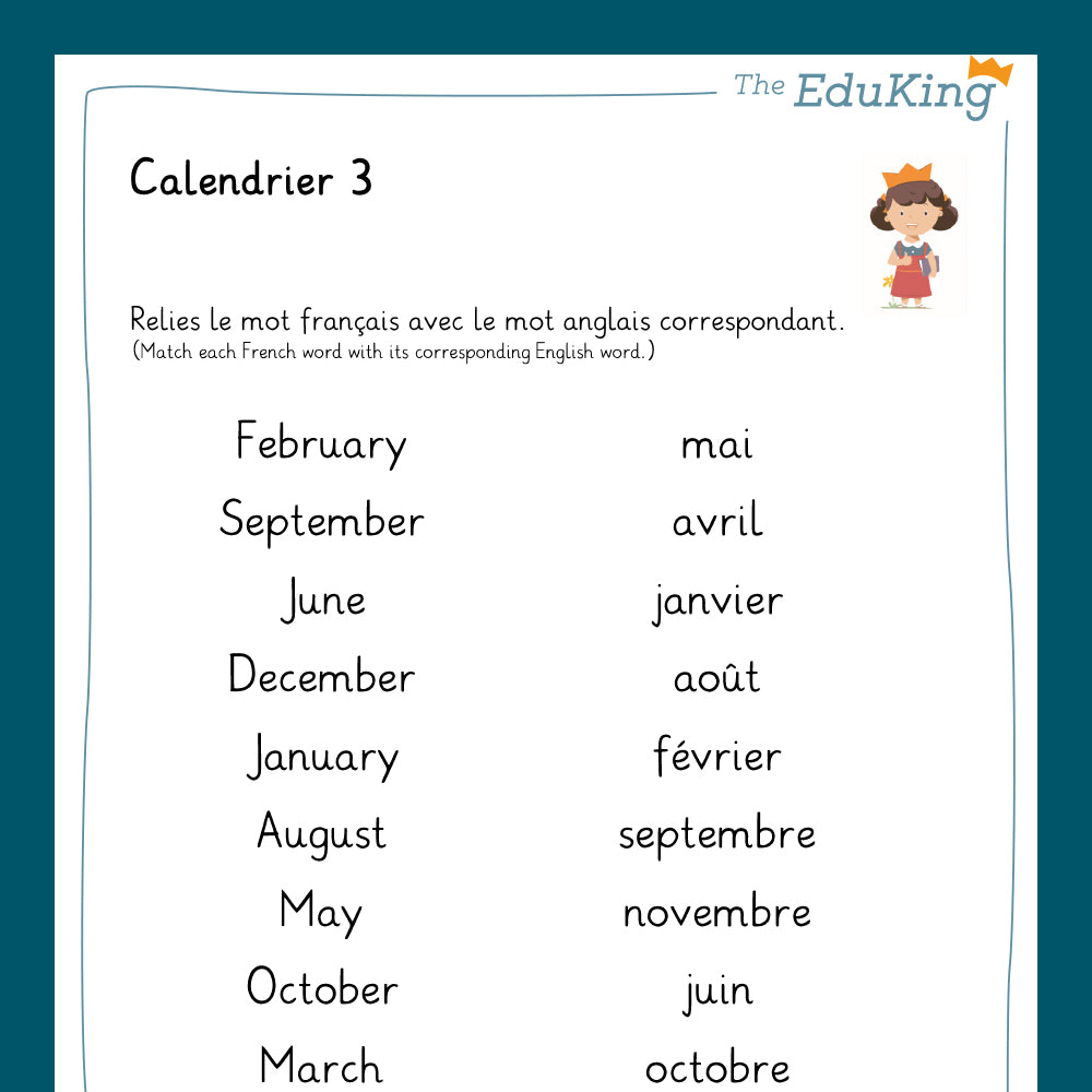Master Bundle: Calendrier / Calendar (French for Elementary School)
