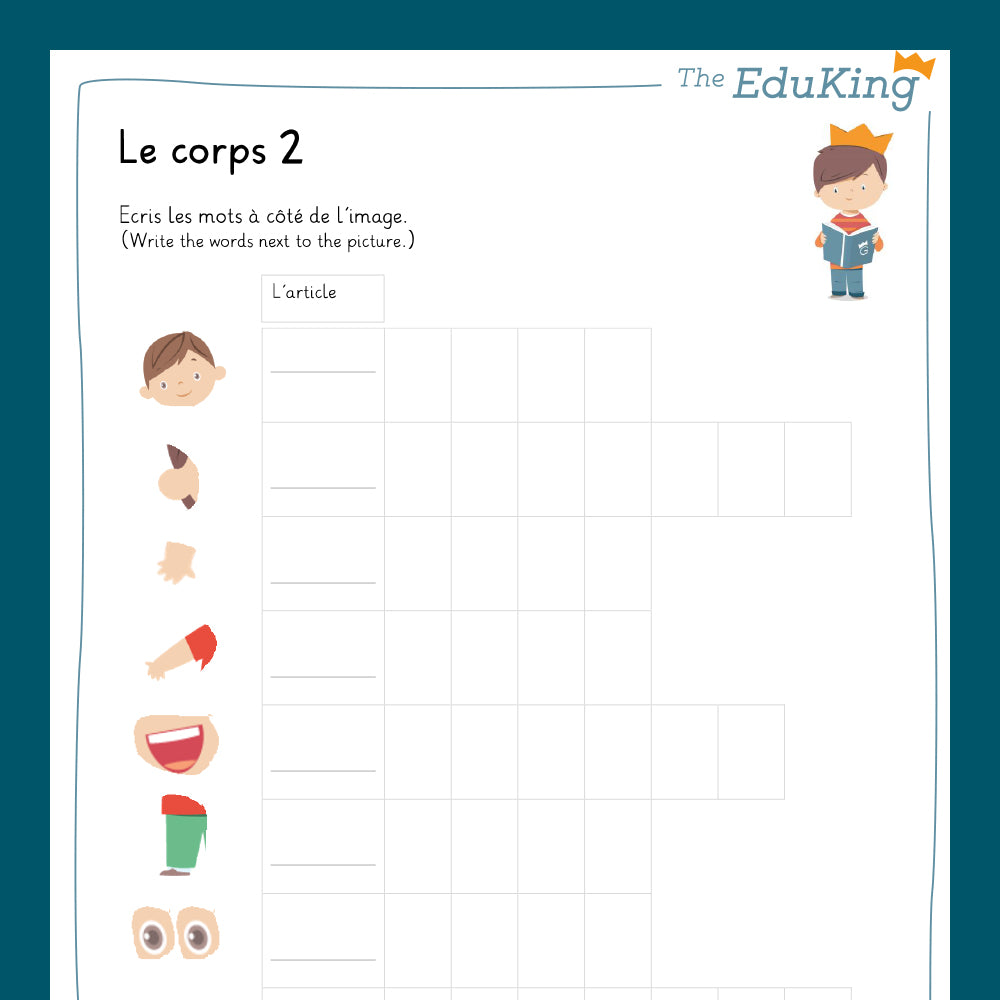 Master Bundle: le corps / the body (French for Elementary School)