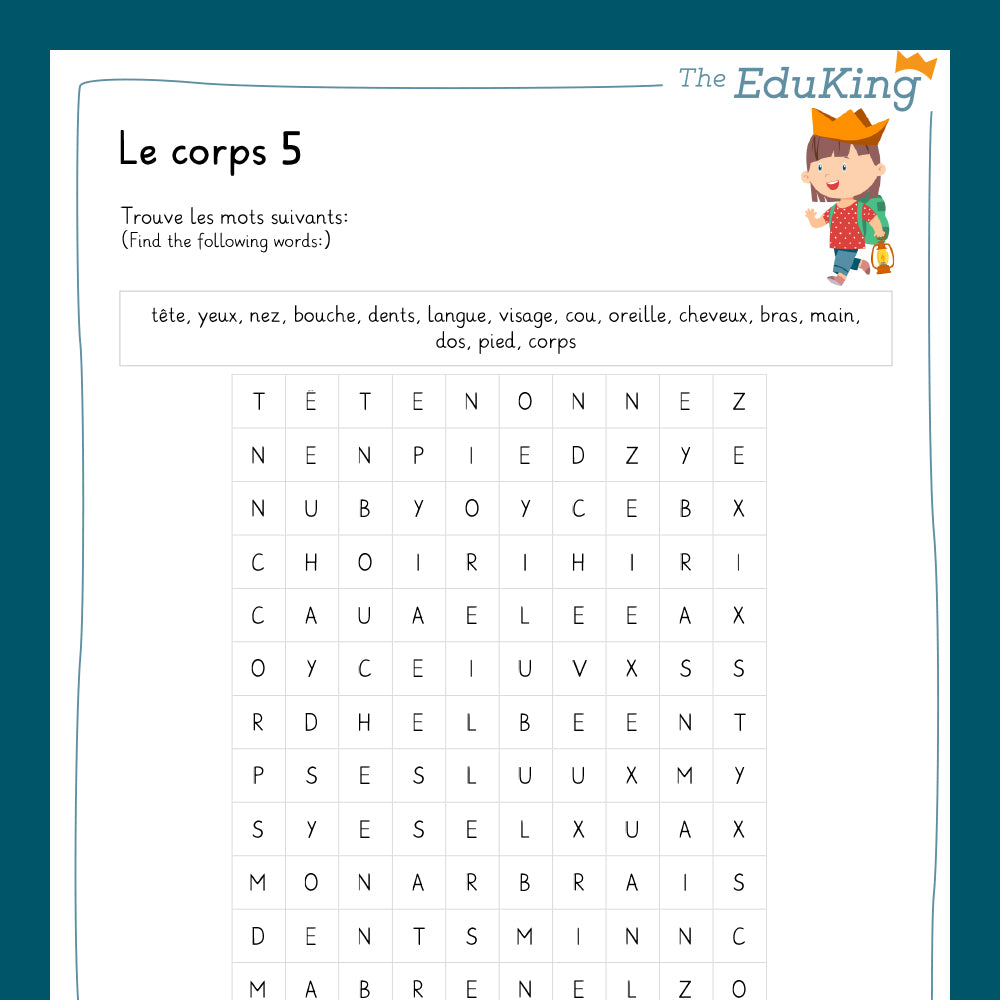 Master Bundle: le corps / the body (French for Elementary School)