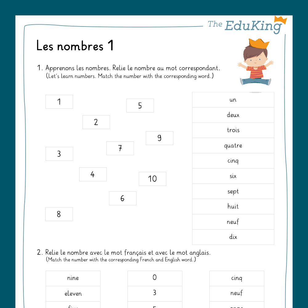 Master Bundle: les nombres / the numbers (French for Elementary School)