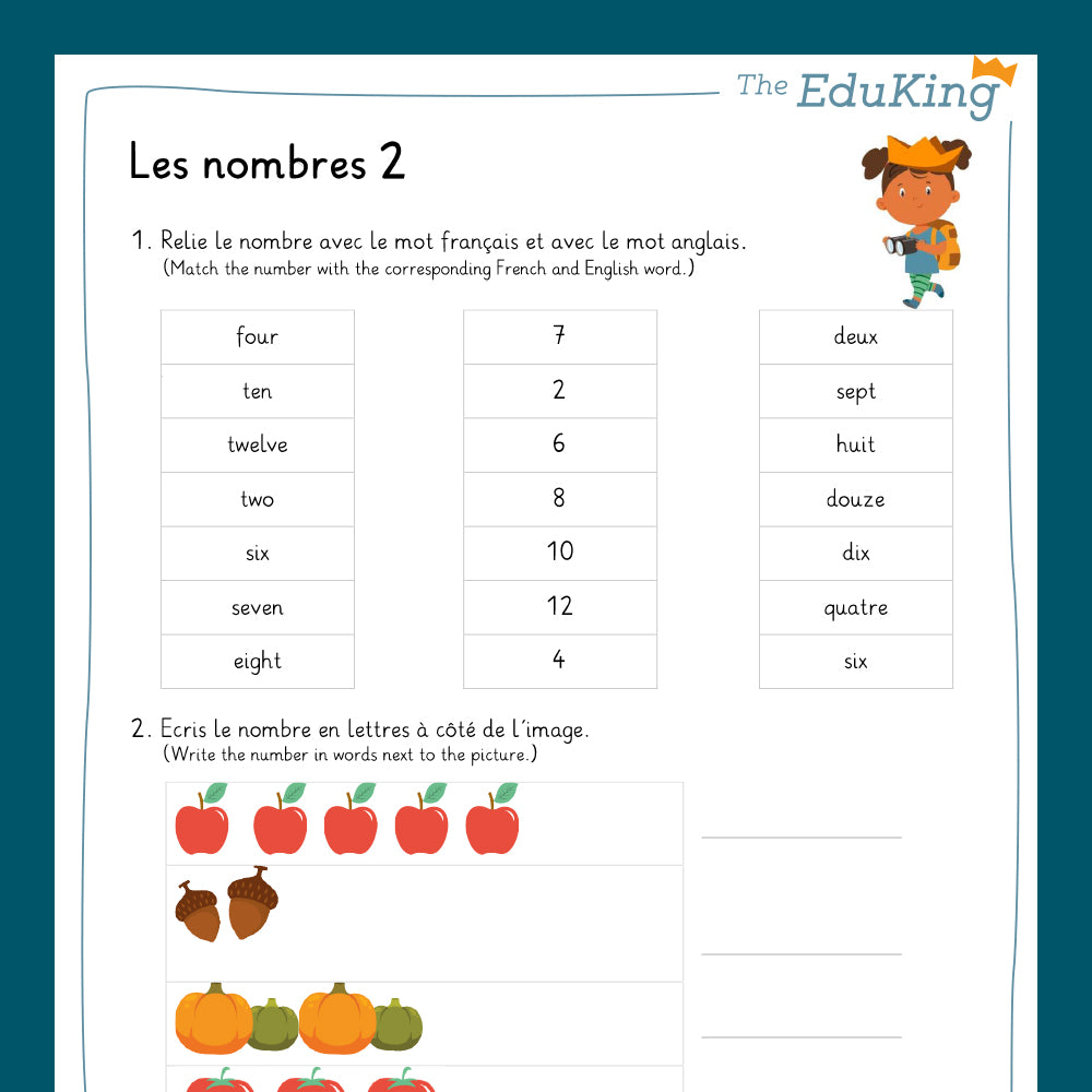 Master Bundle: les nombres / the numbers (French for Elementary School)
