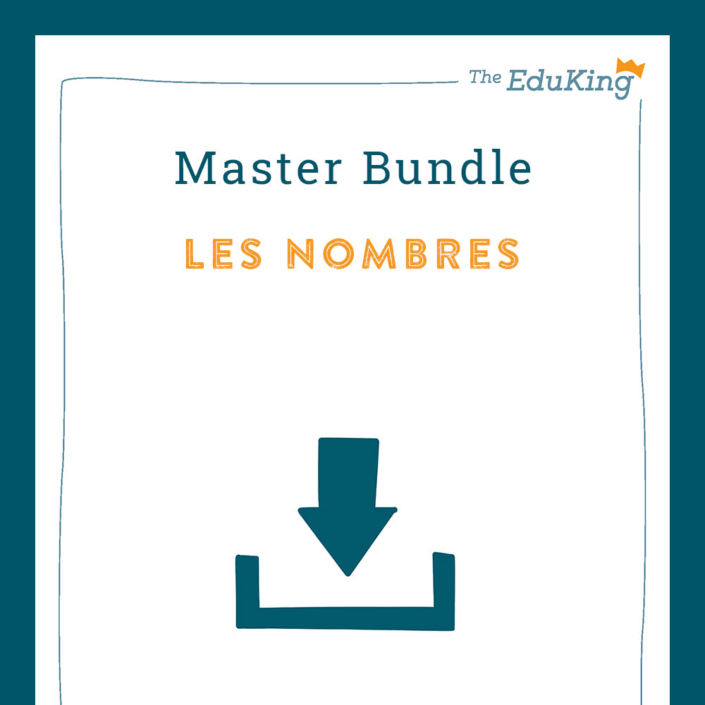 Master Bundle: les nombres / the numbers (French for Elementary School)