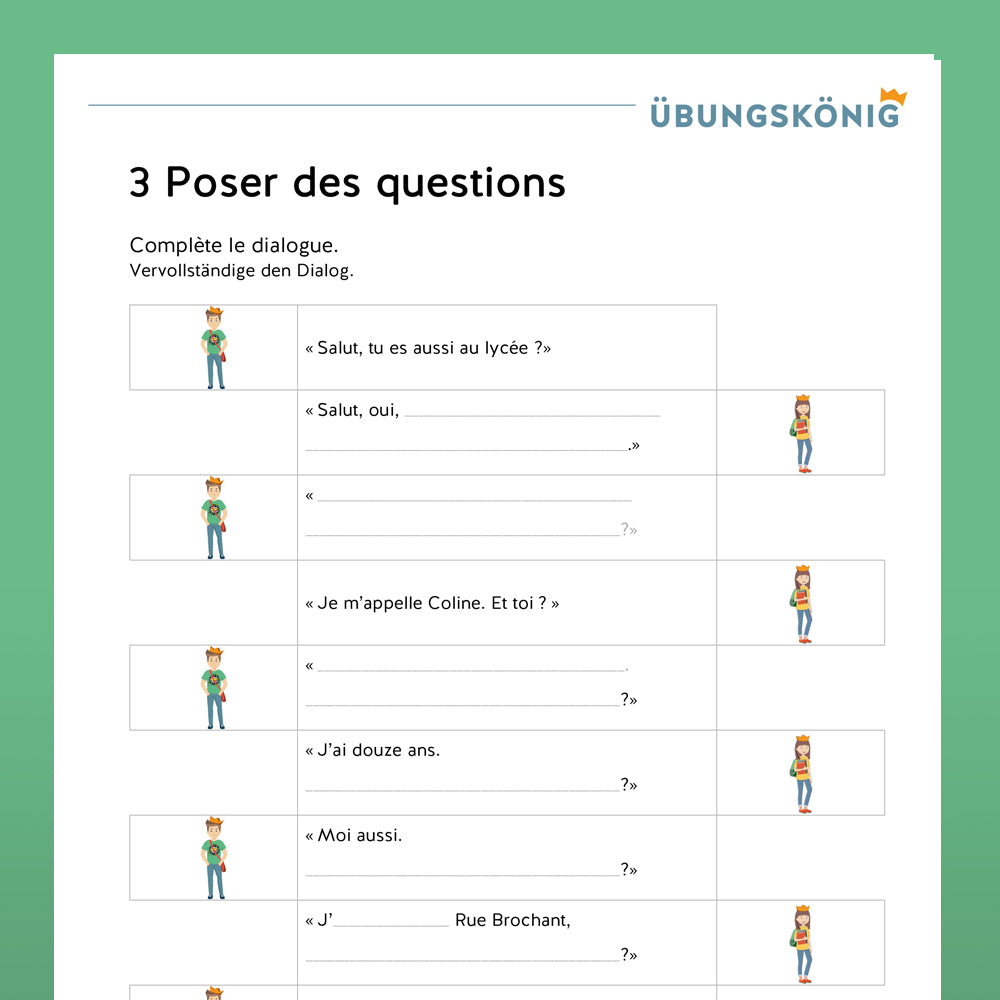 French, 1st year, repetition of year 2 material