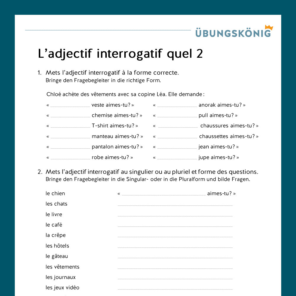 Königspaket: Fragebegleiter quel (Französisch, 2. Lernjahr) - inklusive Test