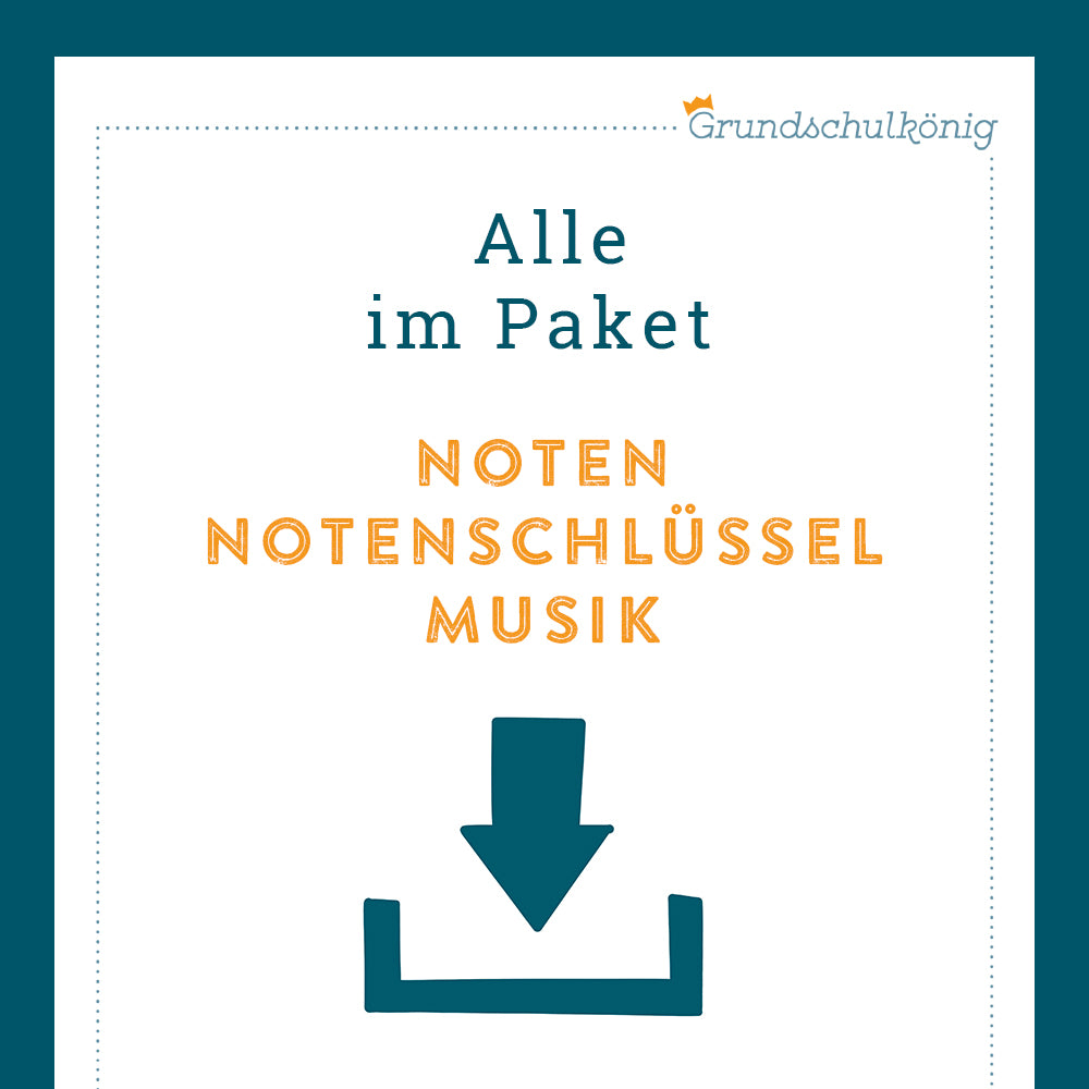 Königspaket: Noten und Notenschlüssel (Musik)