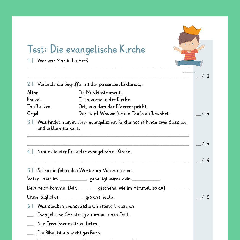 Königspaket: Die evangelische Kirche (Religion)