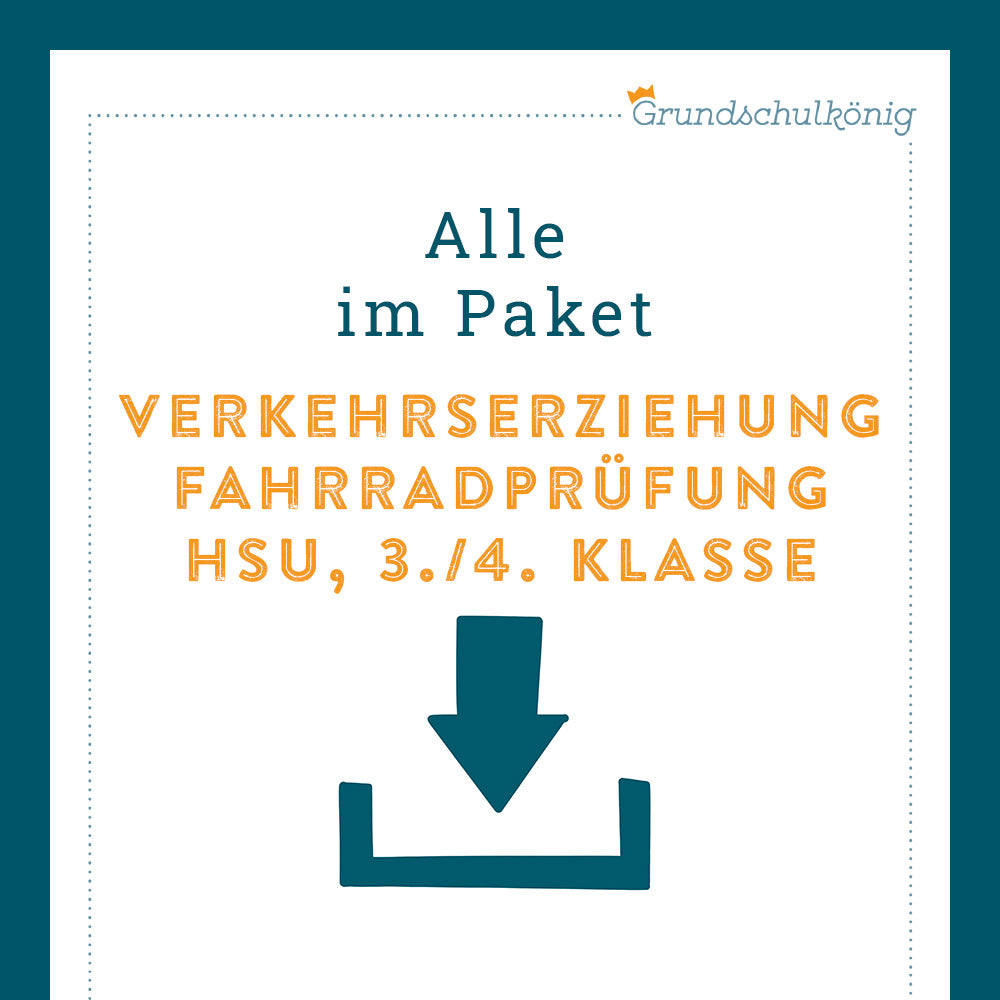 Königspaket: Fahrradprüfung (Sachkunde, 3. & 4. Klasse)
