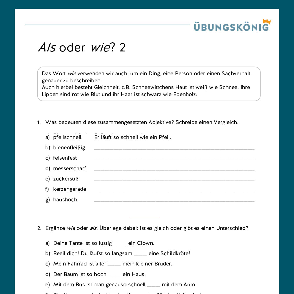Königspaket: Als oder wie? (Deutsch - Rechtschreibung) - inklusive Test