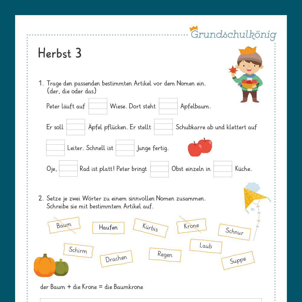 Königspaket: Herbst - Deutsch (2. Klasse)