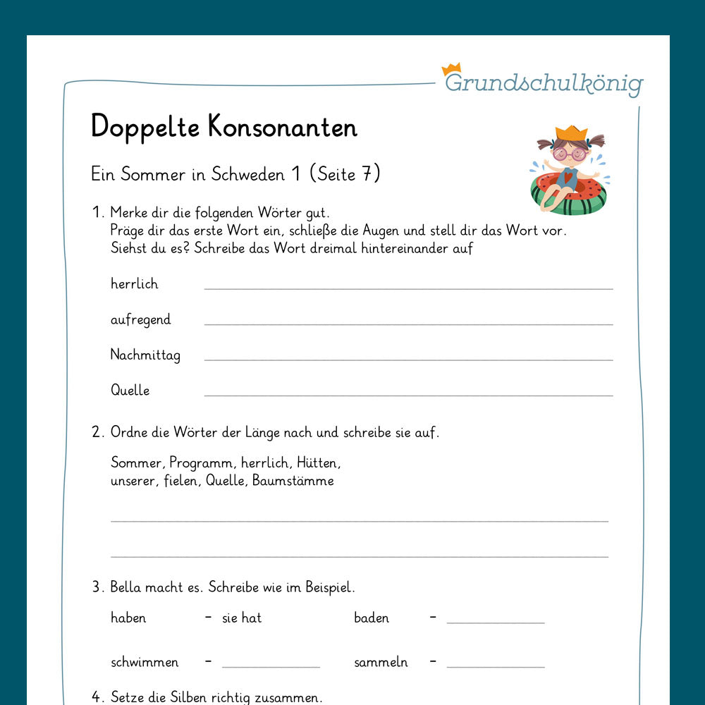 Königspaket: Übungen zu 99 Diktaten "Doppelkonsonanten"