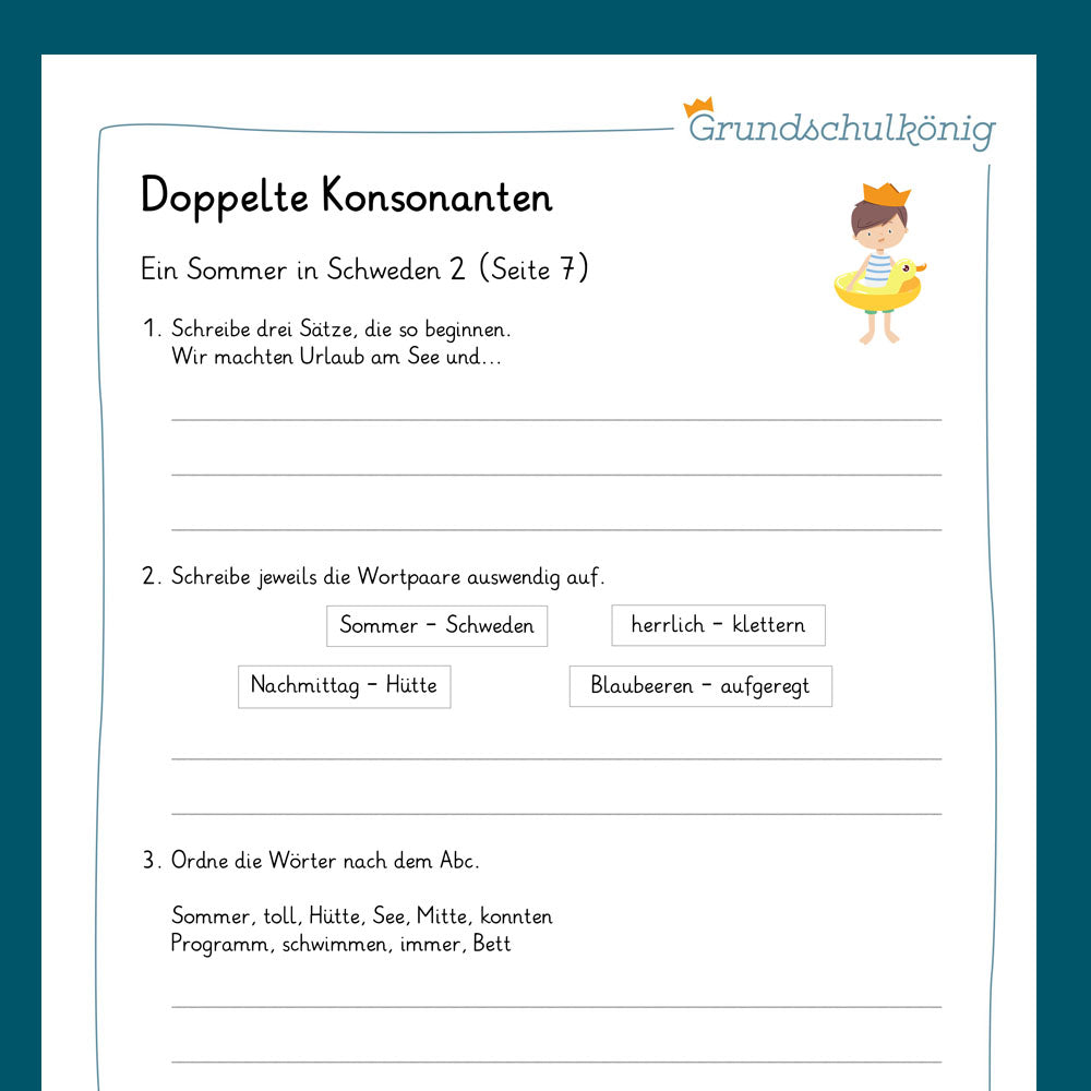 Königspaket: Übungen zu 99 Diktaten "Doppelkonsonanten"