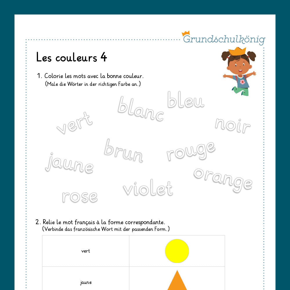 Königspaket: Couleurs / Farben (Französisch in der Grundschule)