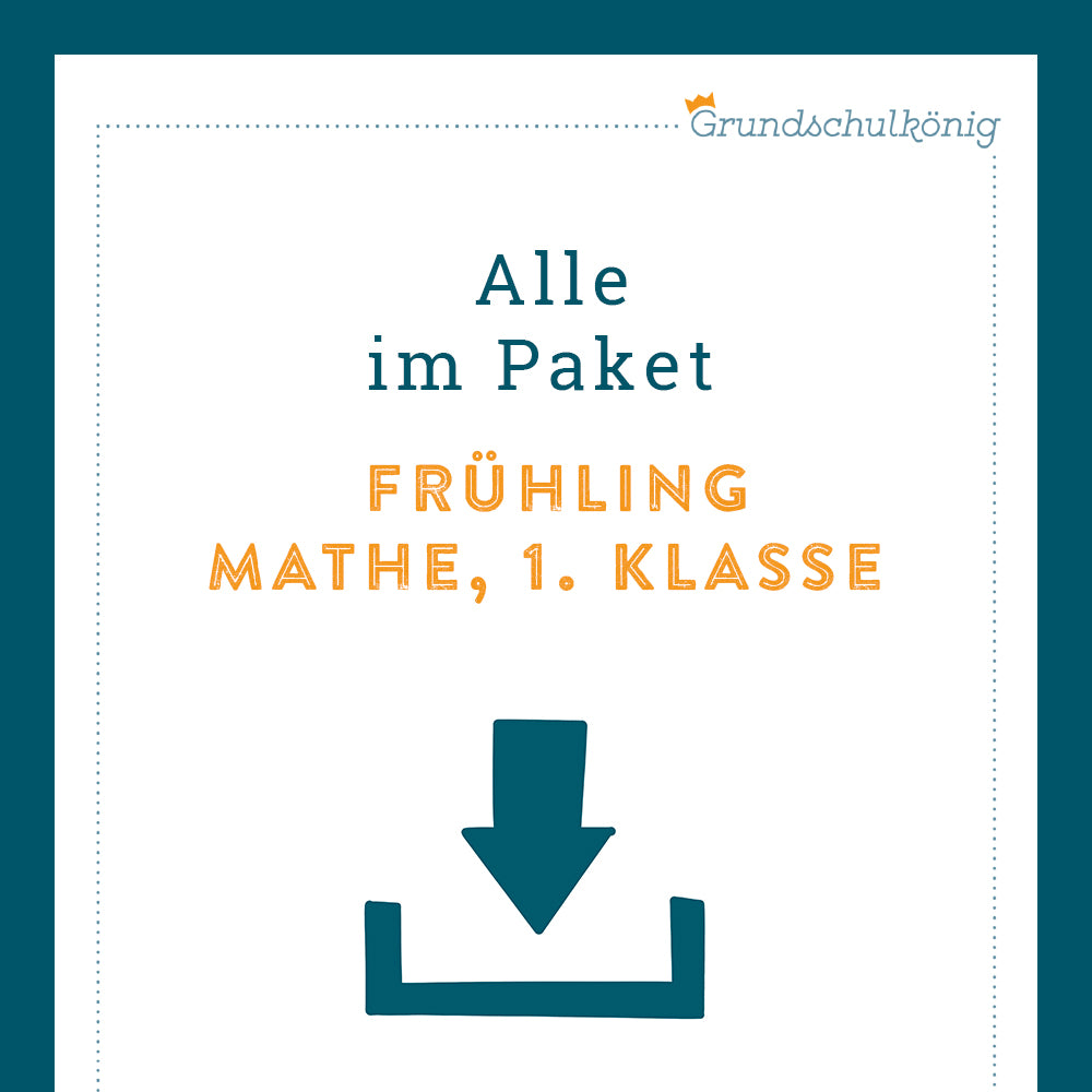 Königspaket: Frühling (Mathe, 1. Klasse)