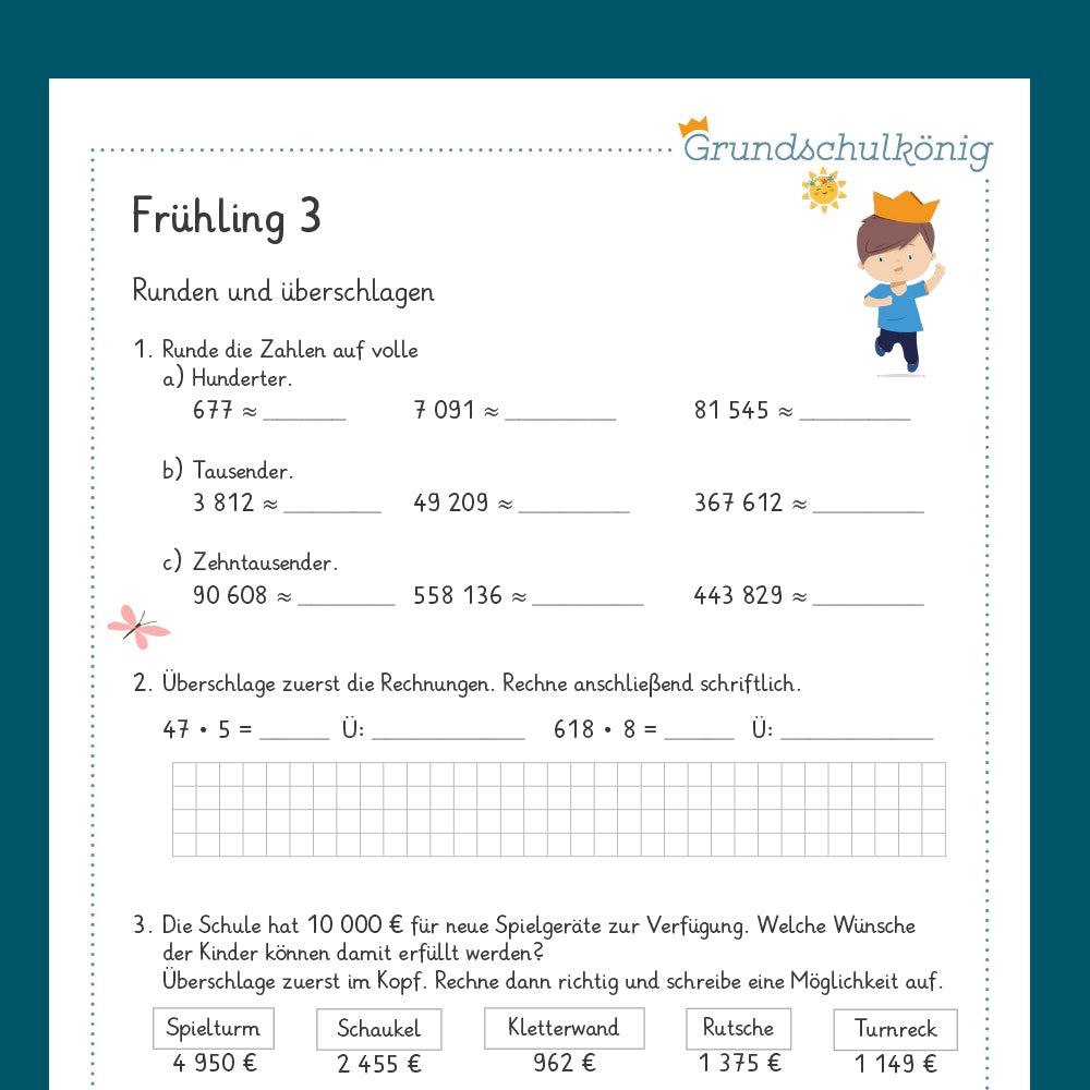 Königspaket: Frühling (Mathe, 4. Klasse)