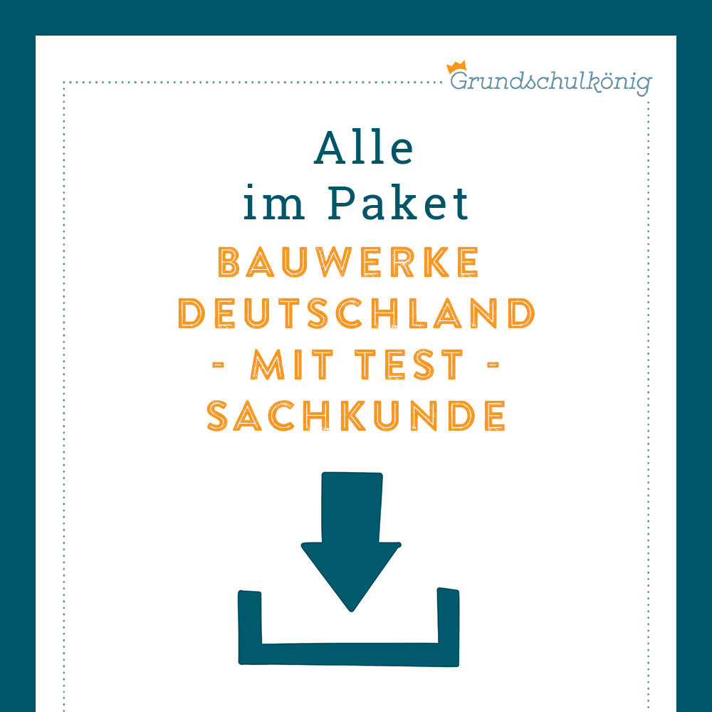 Königspaket: Bauwerke in Deutschland (Sachkunde) - inklusive Test