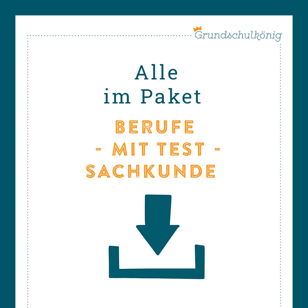 Königspaket: Berufe (Sachkunde) - inklusive Test