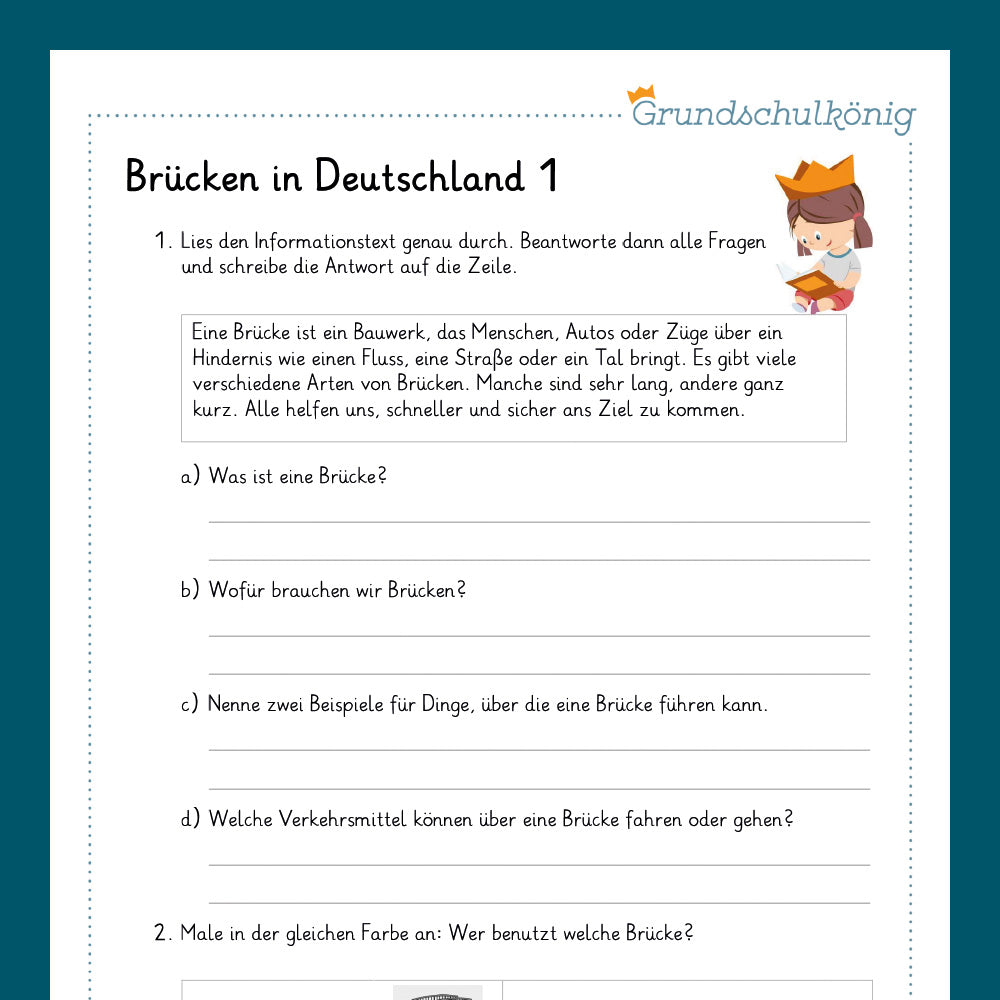 Königspaket: Brücken in Deutschland (Sachkunde) - inklusive Test