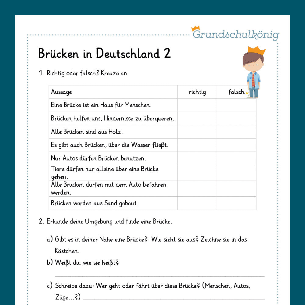 Königspaket: Brücken in Deutschland (Sachkunde) - inklusive Test