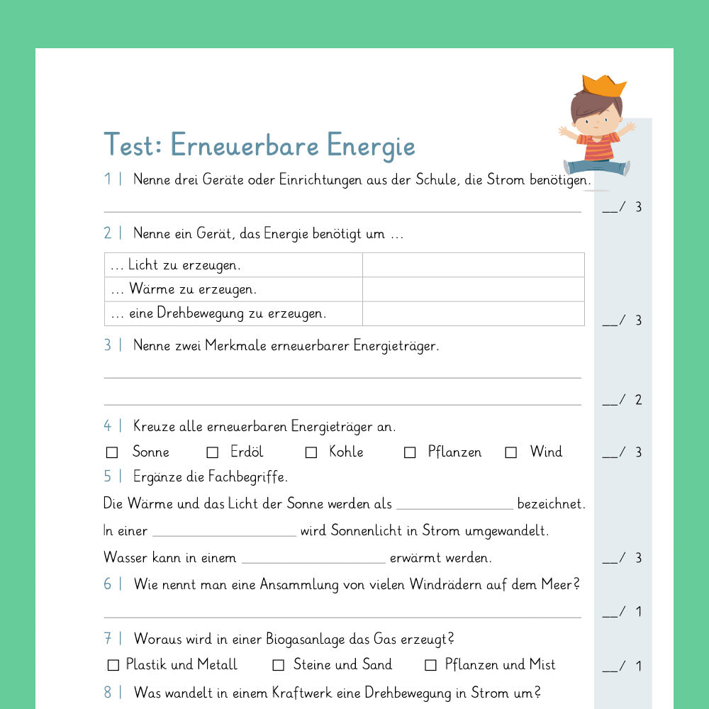 Königspaket: Erneuerbare Energien (Sachkunde) - inklusive Test