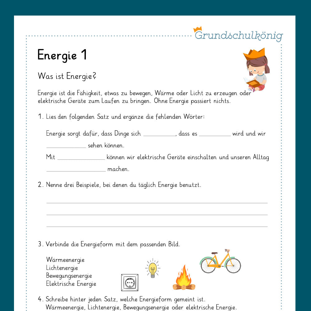Königspaket: Energien (Sachkunde) - inklusive Test