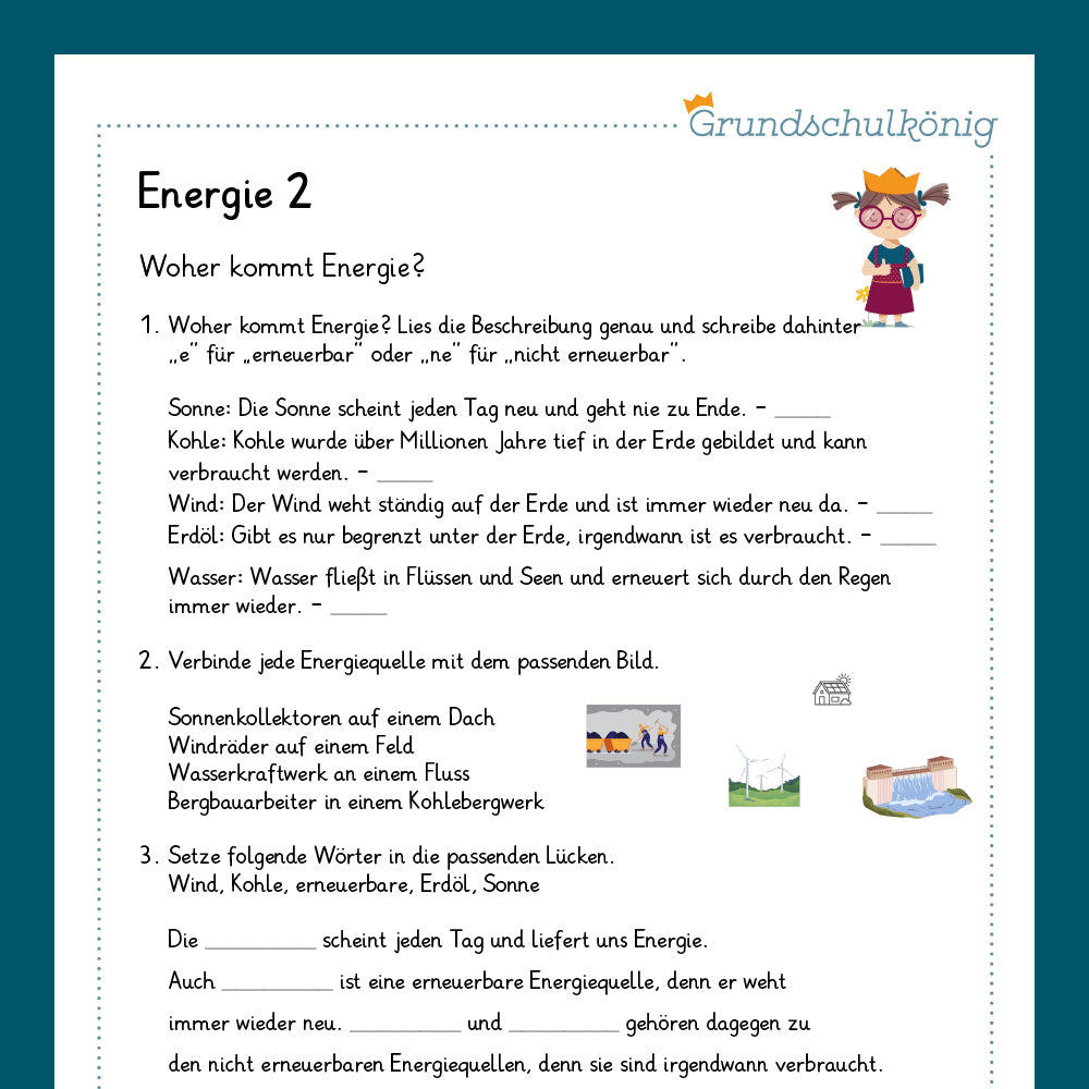 Königspaket: Energien (Sachkunde) - inklusive Test