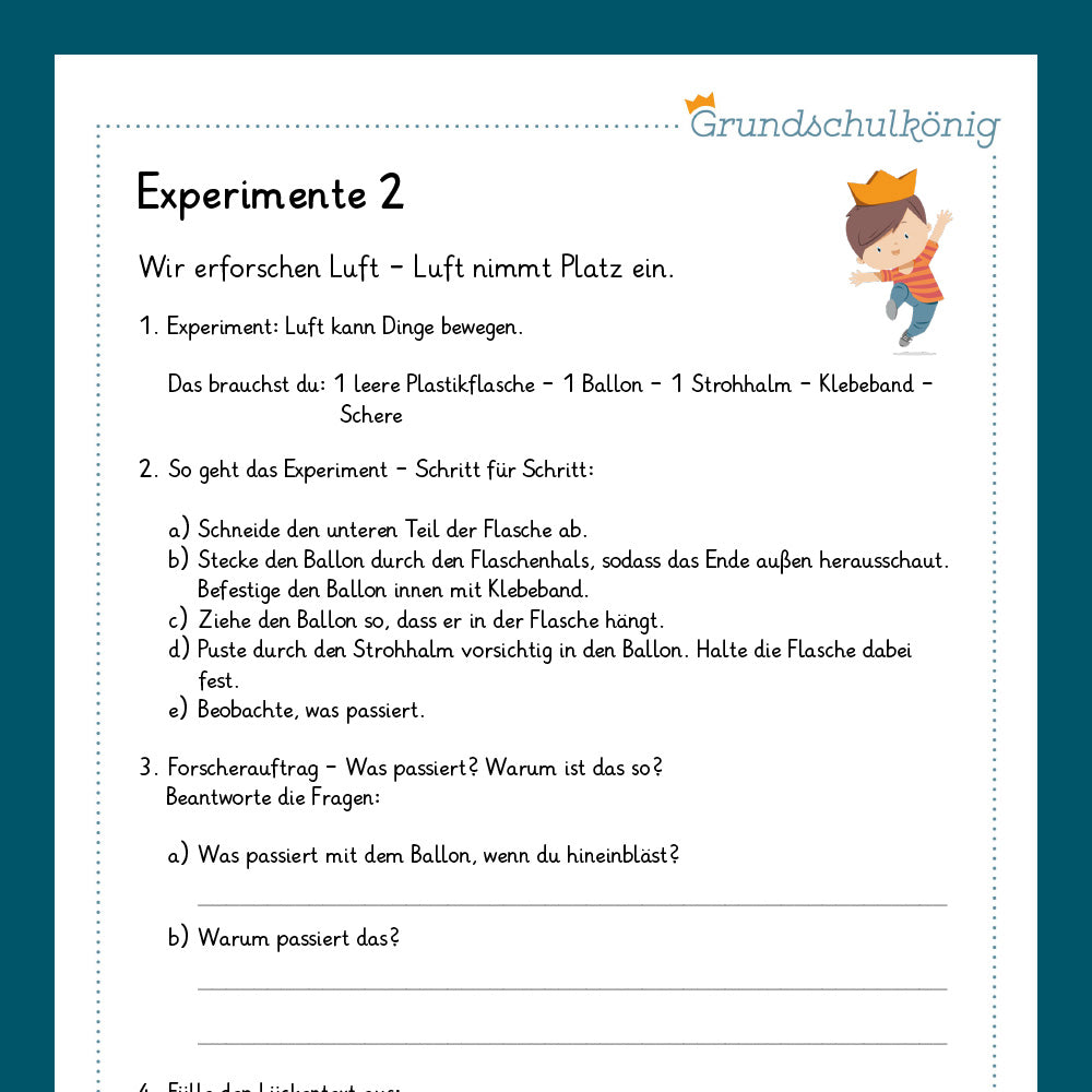 Königspaket: Experimente (Sachkunde) - inklusive Test