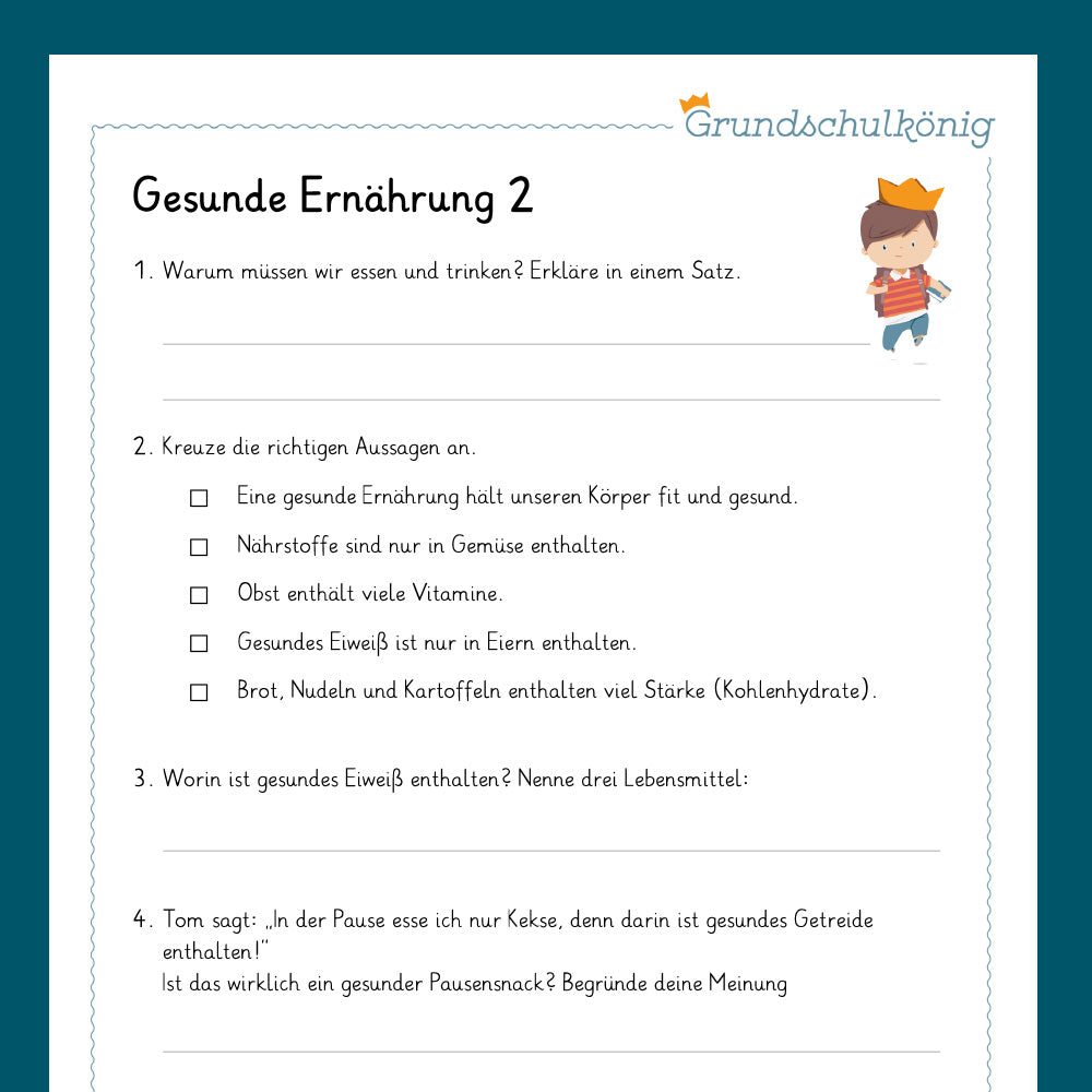 Königspaket: Gesunde Ernährung (Sachkunde)