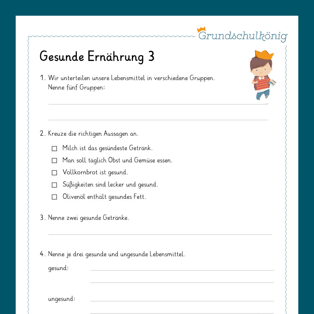 Königspaket: Gesunde Ernährung (Sachkunde)