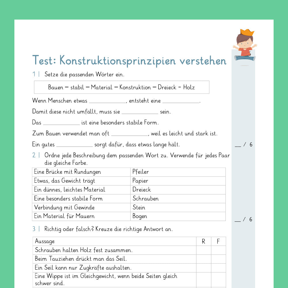 Königspaket: Konstruktionsprinzipien verstehen (Sachkunde)