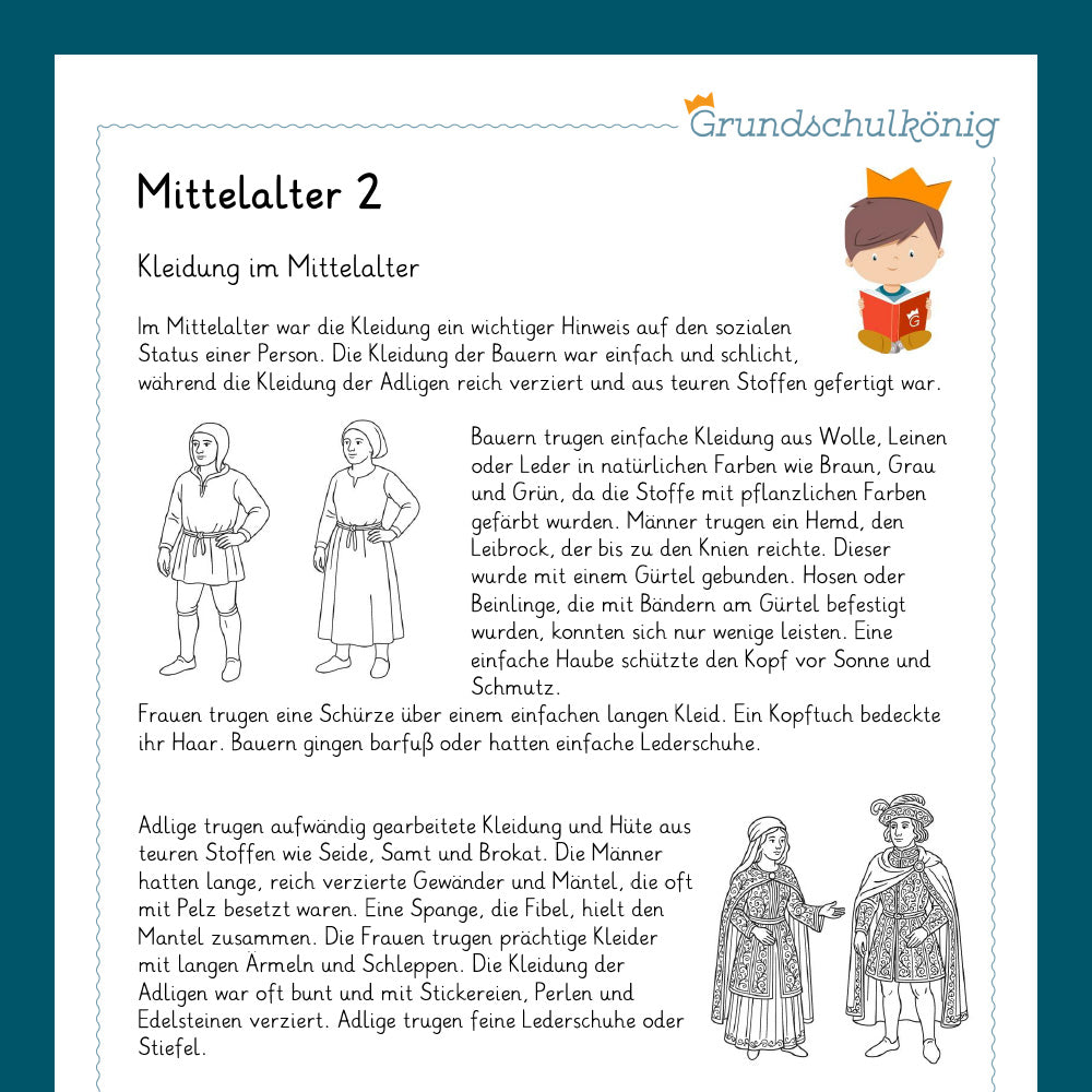 Königspaket: Mittelalter (Sachkunde) - inklusive Test