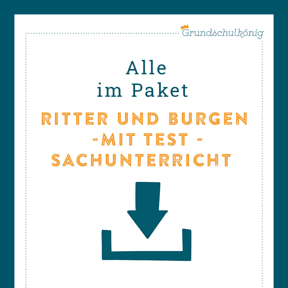 Königspaket: Ritter und Burgen (Sachkunde) - inklusive Test