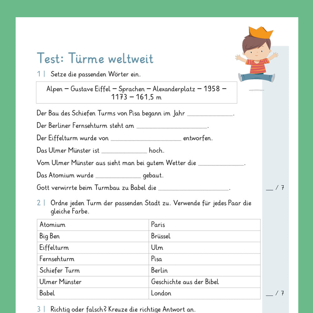 King's Package: Towers, worldwide (expertise) - including test
