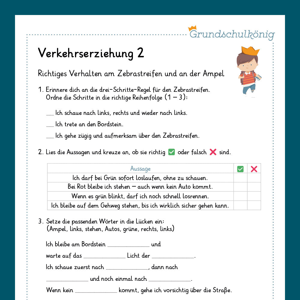 Königspaket: Verkehrserziehung (Sachkunde) - inklusive 2 Tests