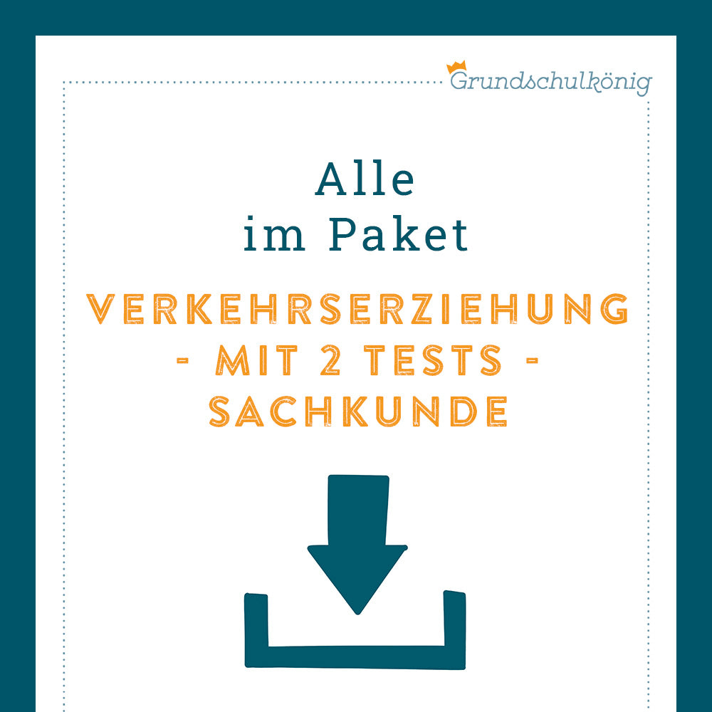 Königspaket: Verkehrserziehung (Sachkunde) - inklusive 2 Tests