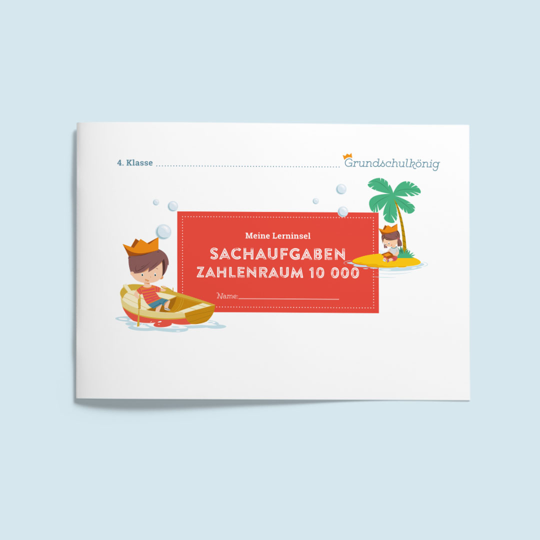 Lerninsel - Sachaufgaben Zahlenraum 10 000 (Mathe, 4. Klasse)