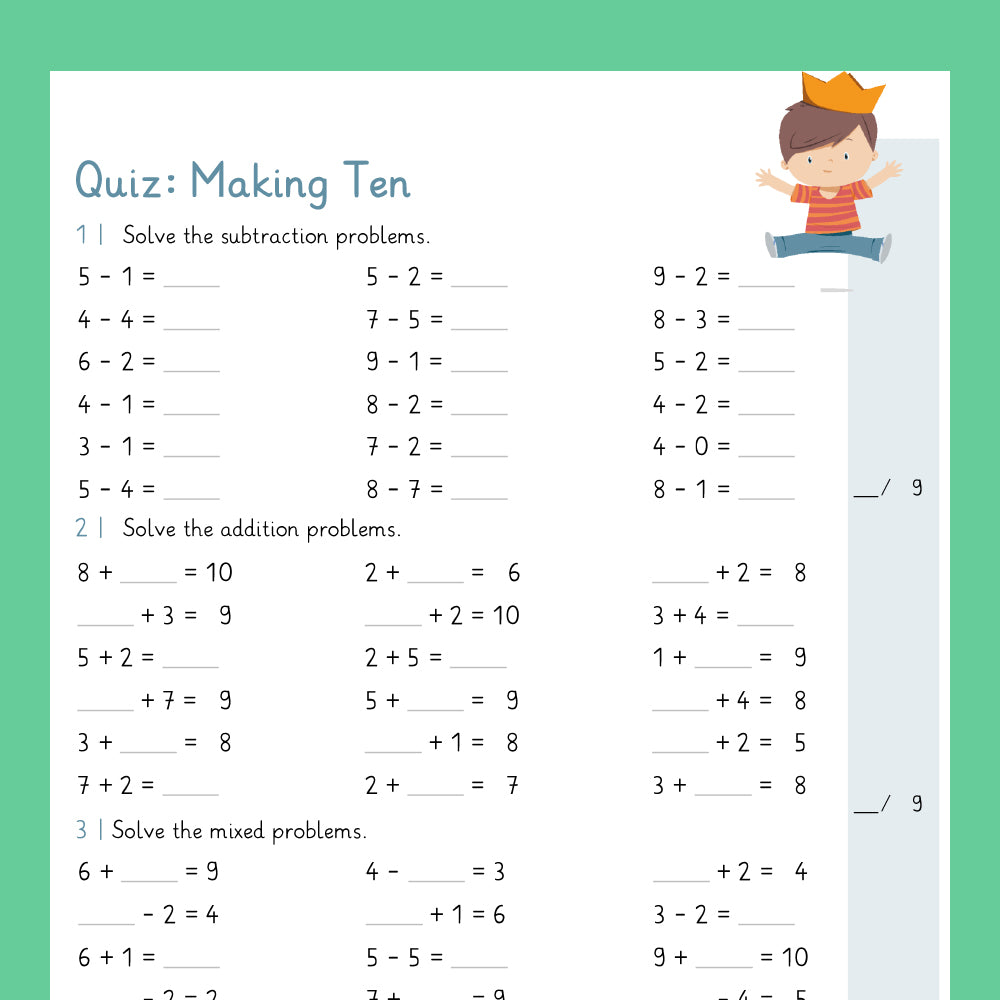 Master Bundle: Making Ten - Includes Quiz
